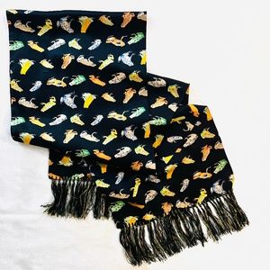 Silk Scarf With Tropical Frogs